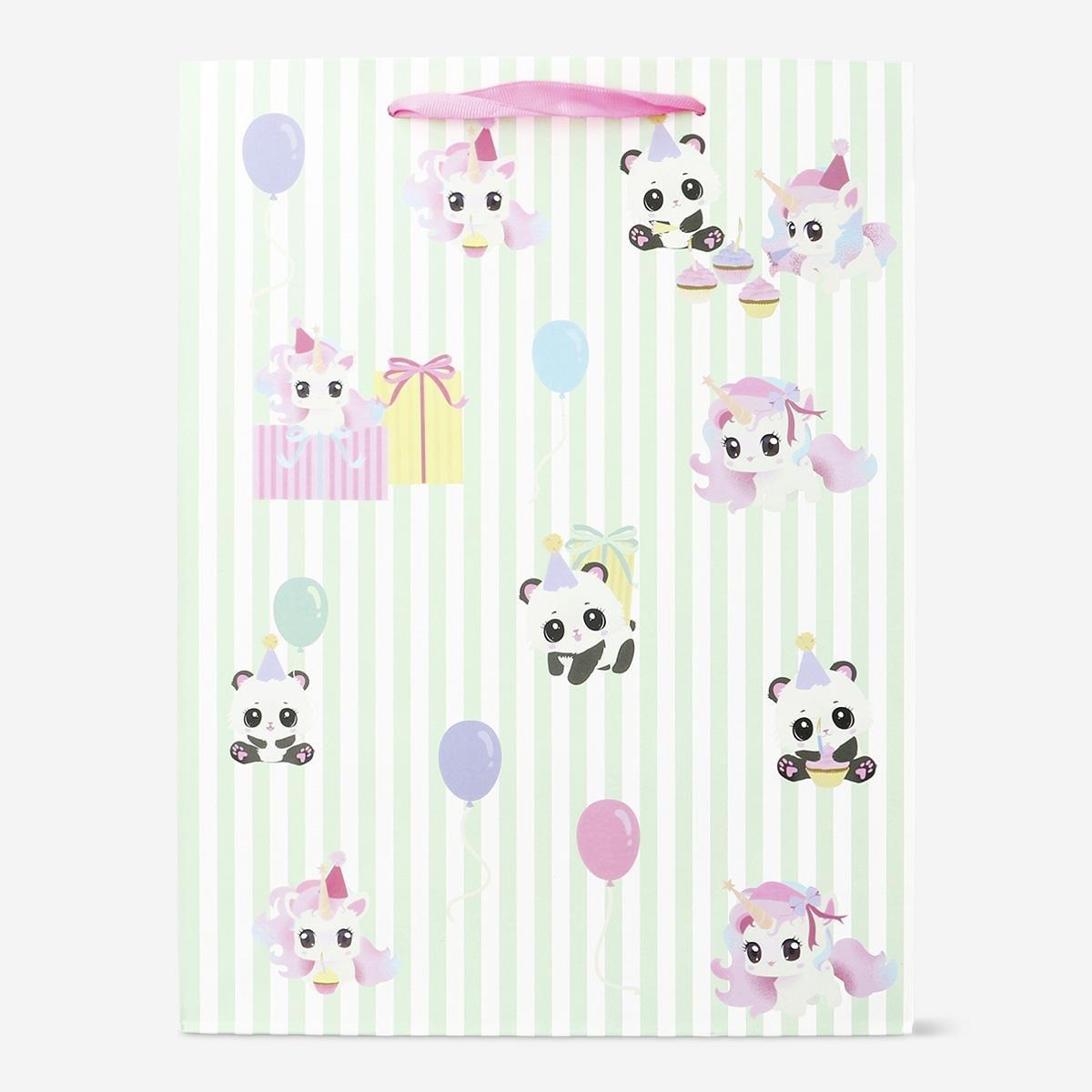 Multicolour Gift Bag With Birthday Animals - Large