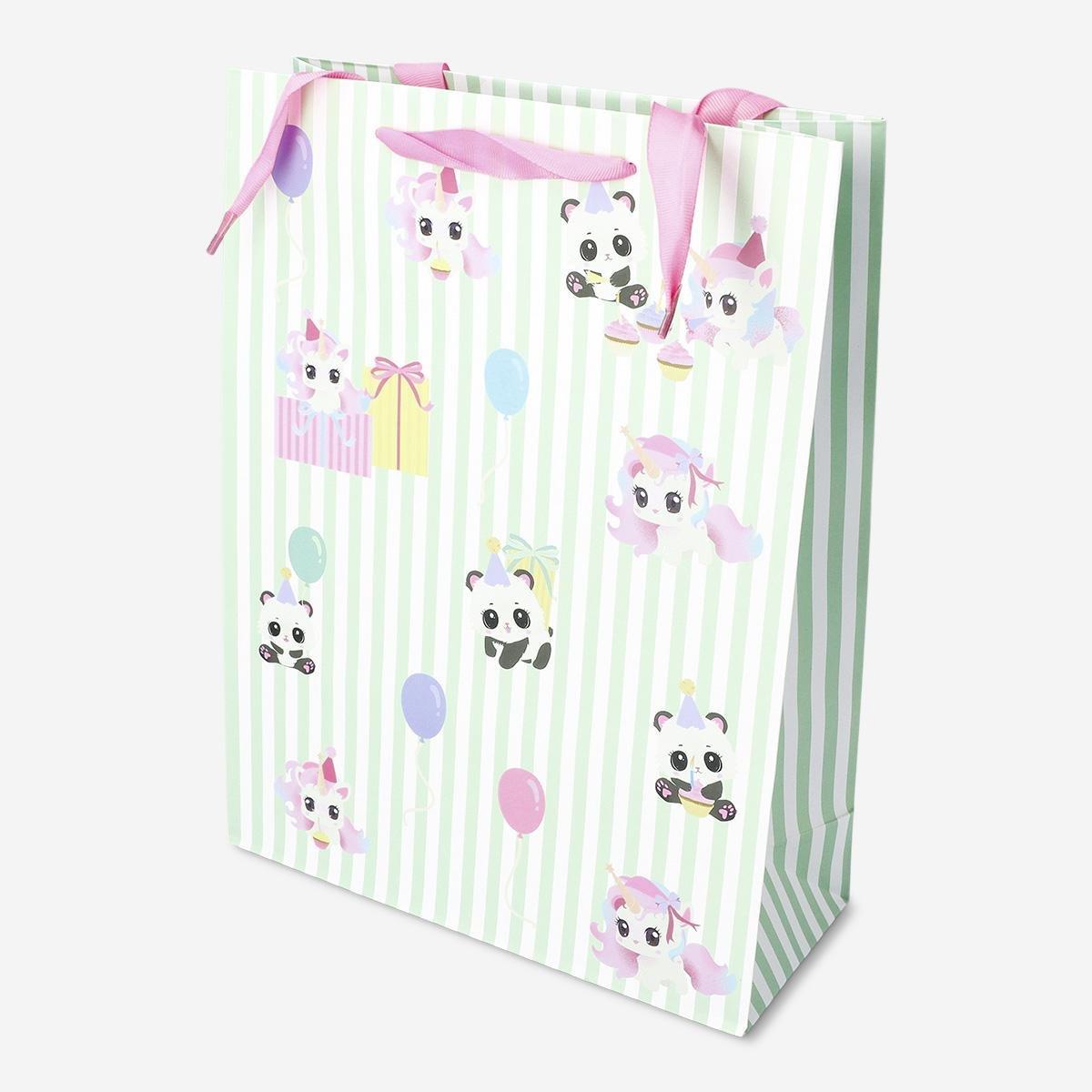 Multicolour Gift Bag With Birthday Animals - Large