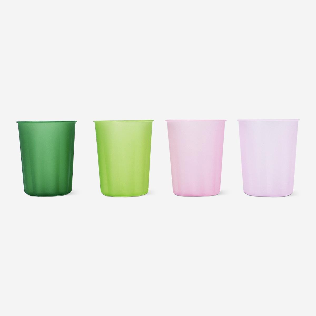 Multicolour Reusable Colourful Cups - 4 Pcs