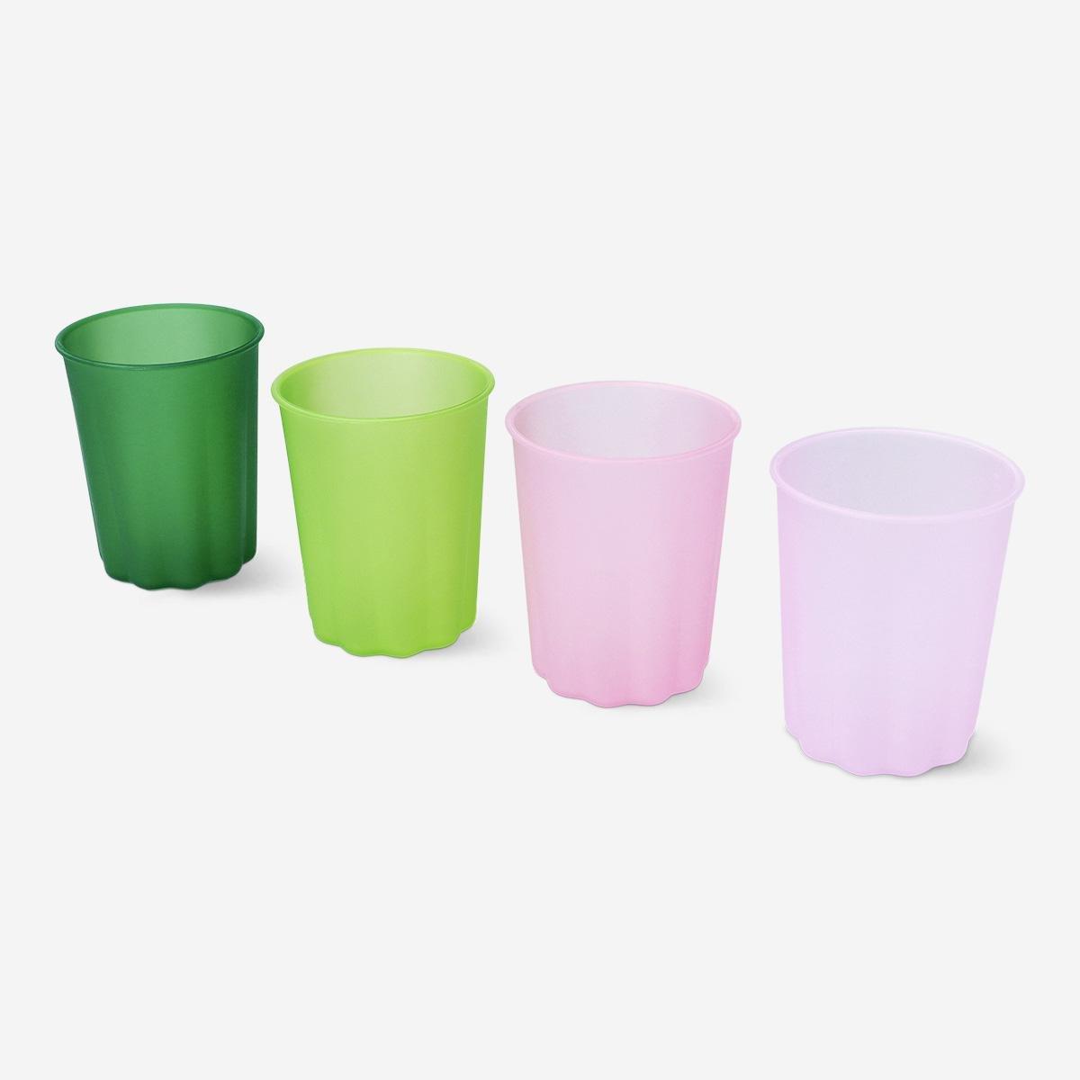 Multicolour Reusable Colourful Cups - 4 Pcs
