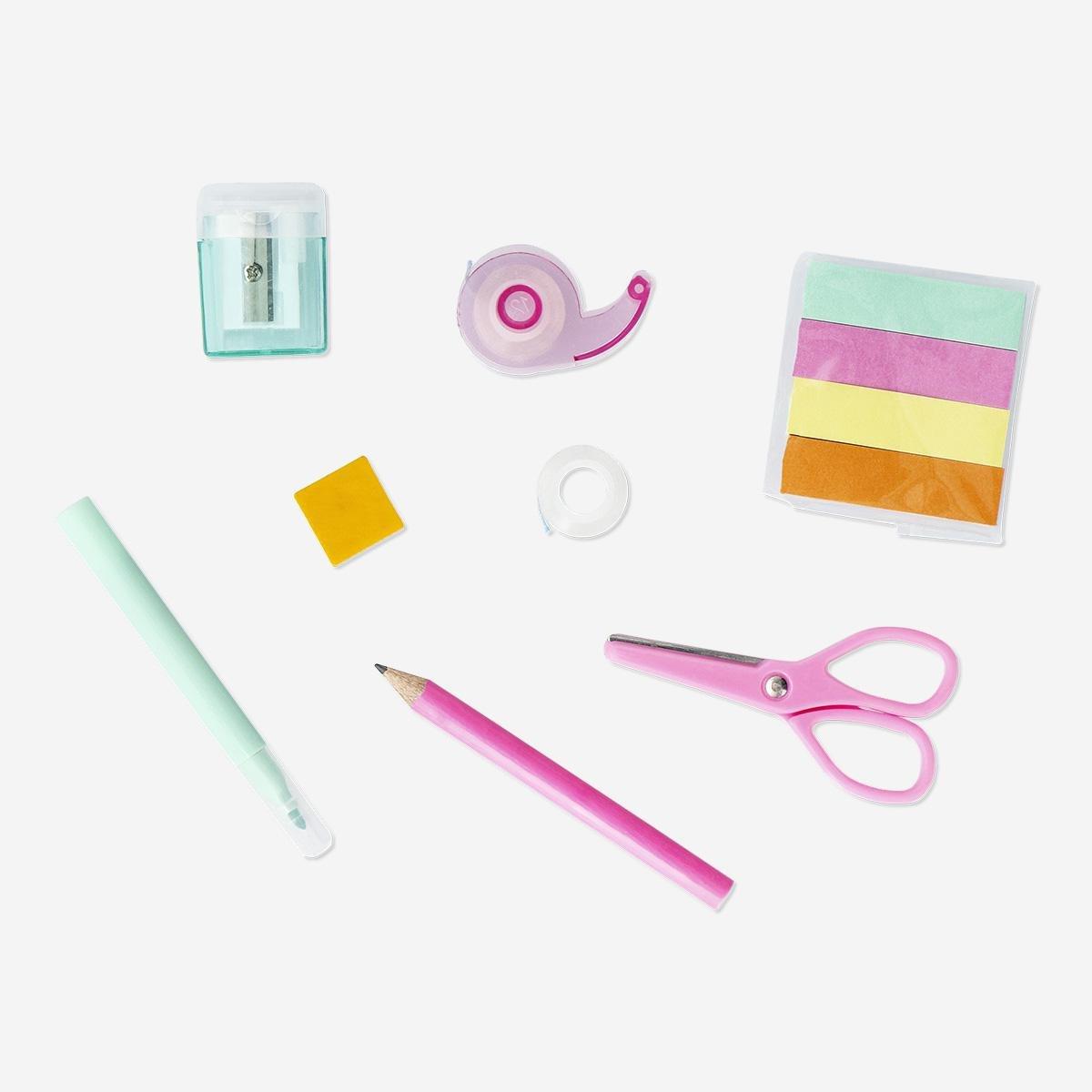 Pink stationery package in diamond box