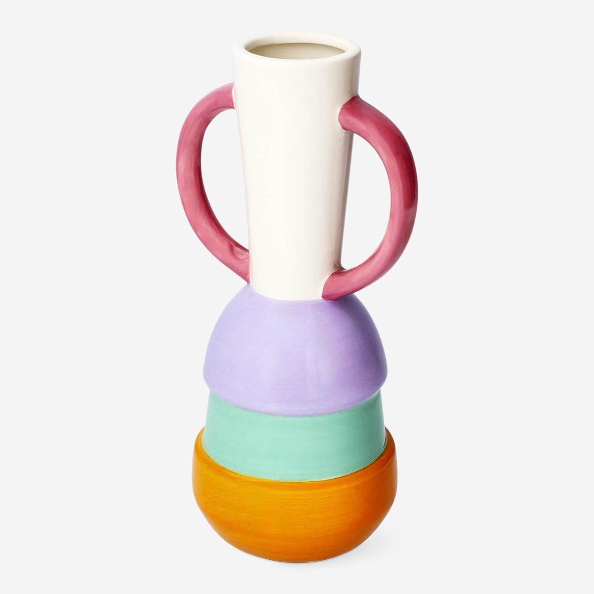 Multicolour Ceramic Vase
