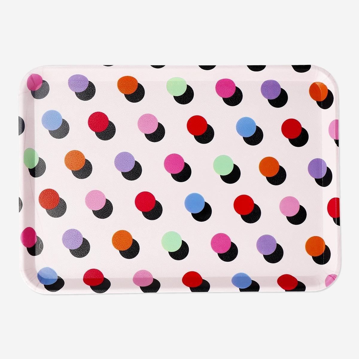 Multicolour Dot Print Tray