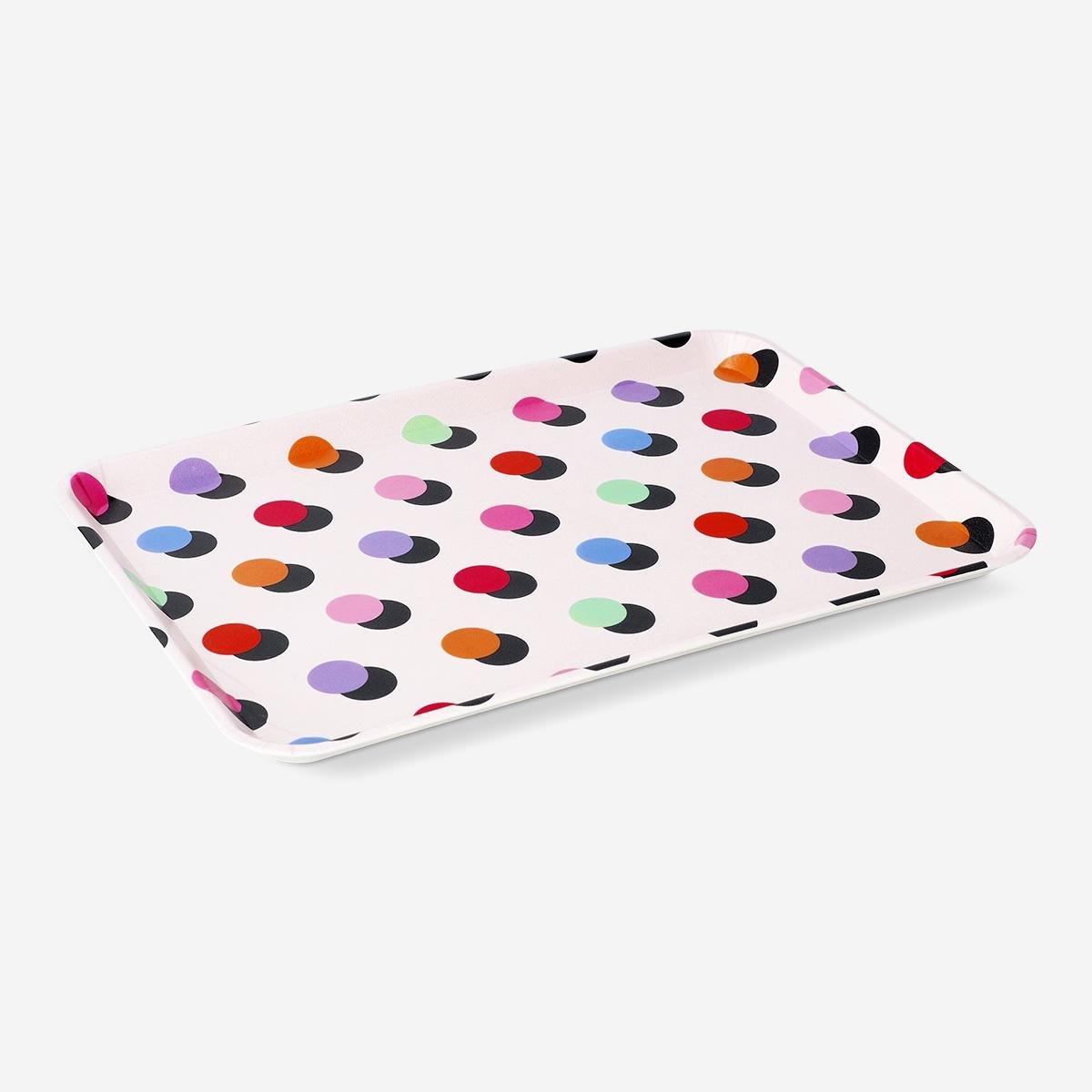 Multicolour Dot Print Tray