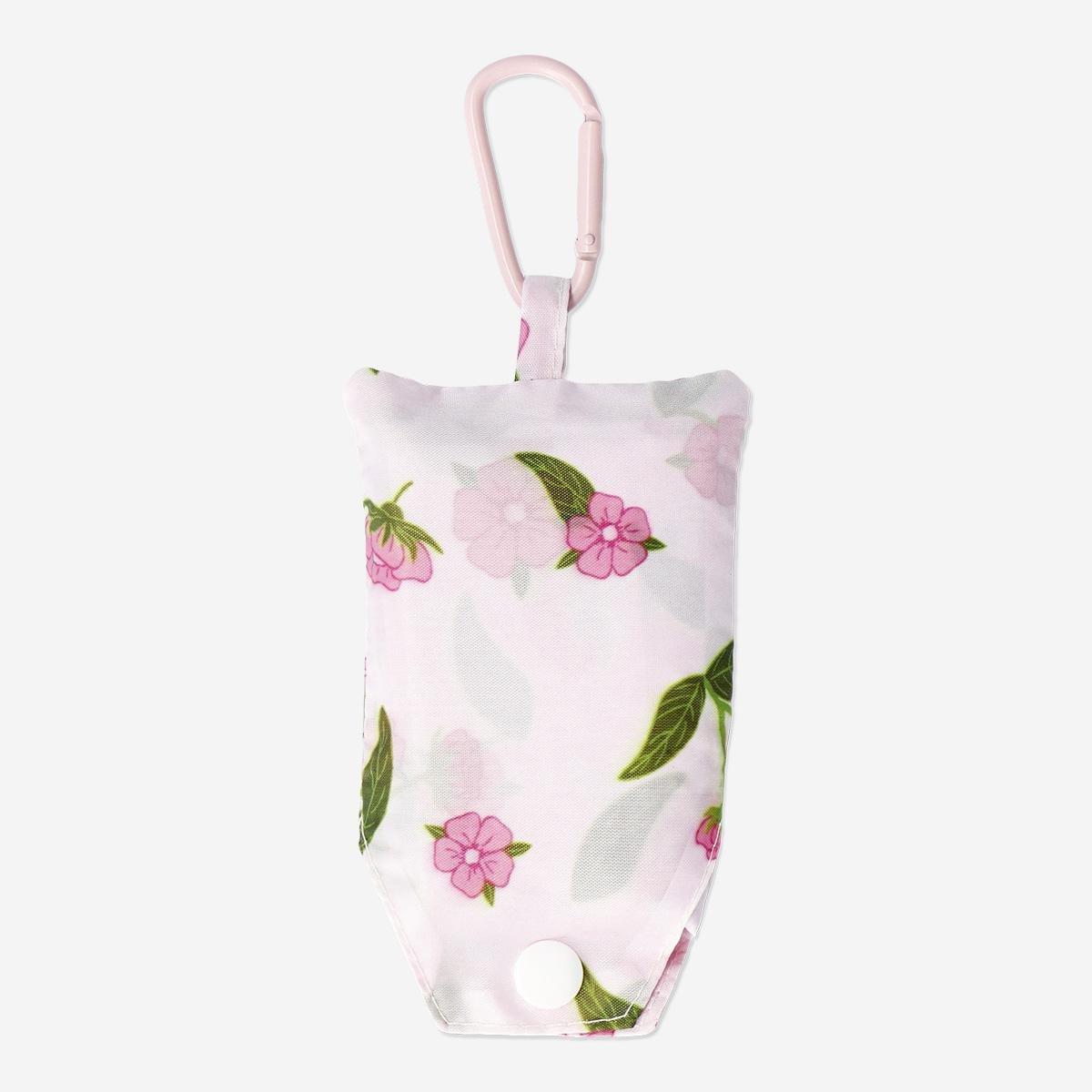 Pink Foldable Bag With Cherry Blossoms