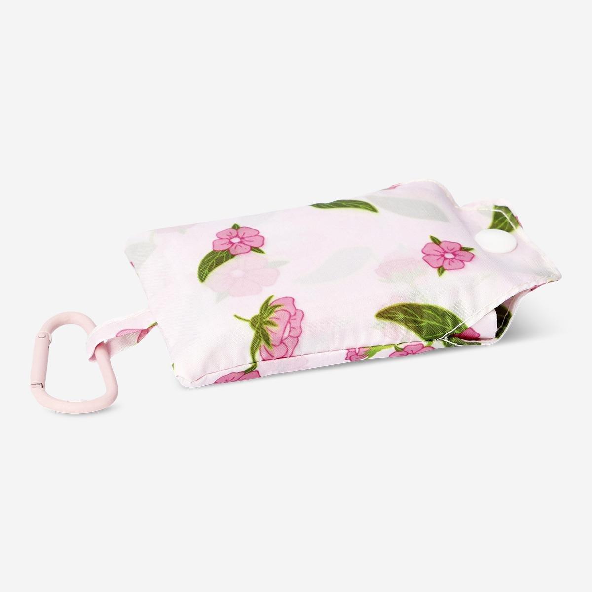 Pink Foldable Bag With Cherry Blossoms