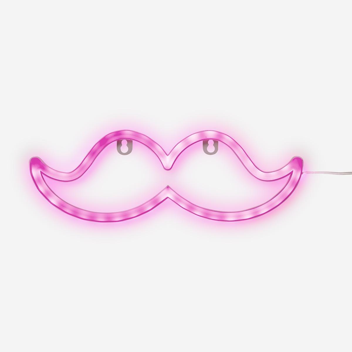 Pink Cosy Moustache Shaped Lamp