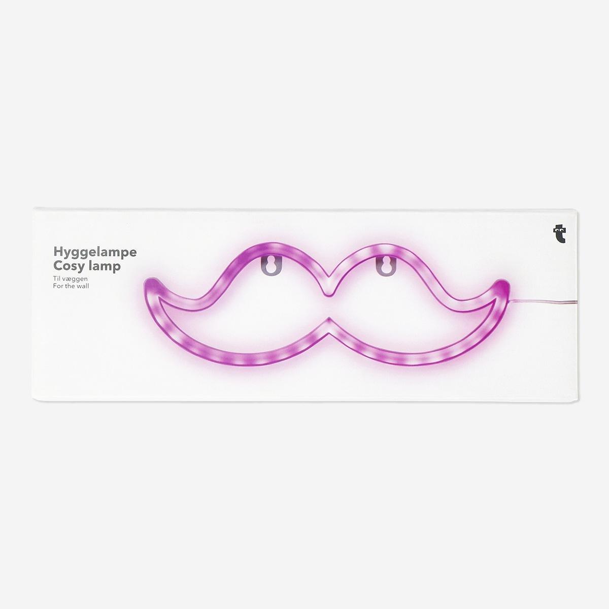Pink Cosy Moustache Shaped Lamp