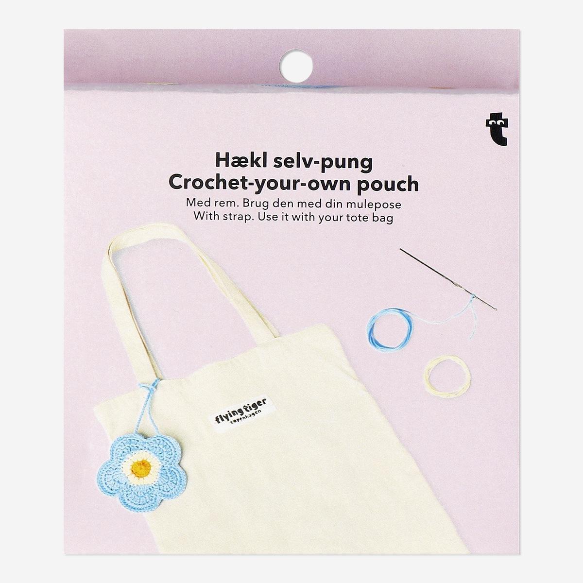 Multicolour Tote Bag Crochet Pouch