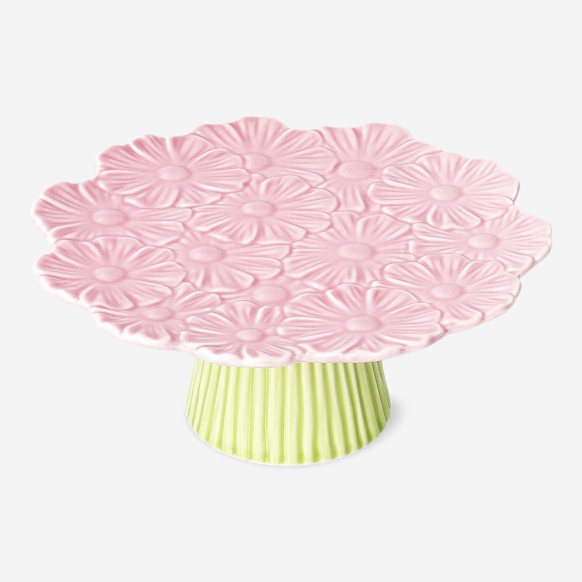 Multicolour Flowers Cake Stand