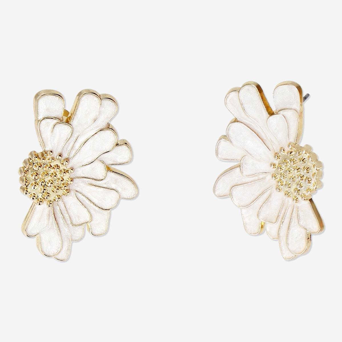 Gold Stud Earrings - 2 Pcs