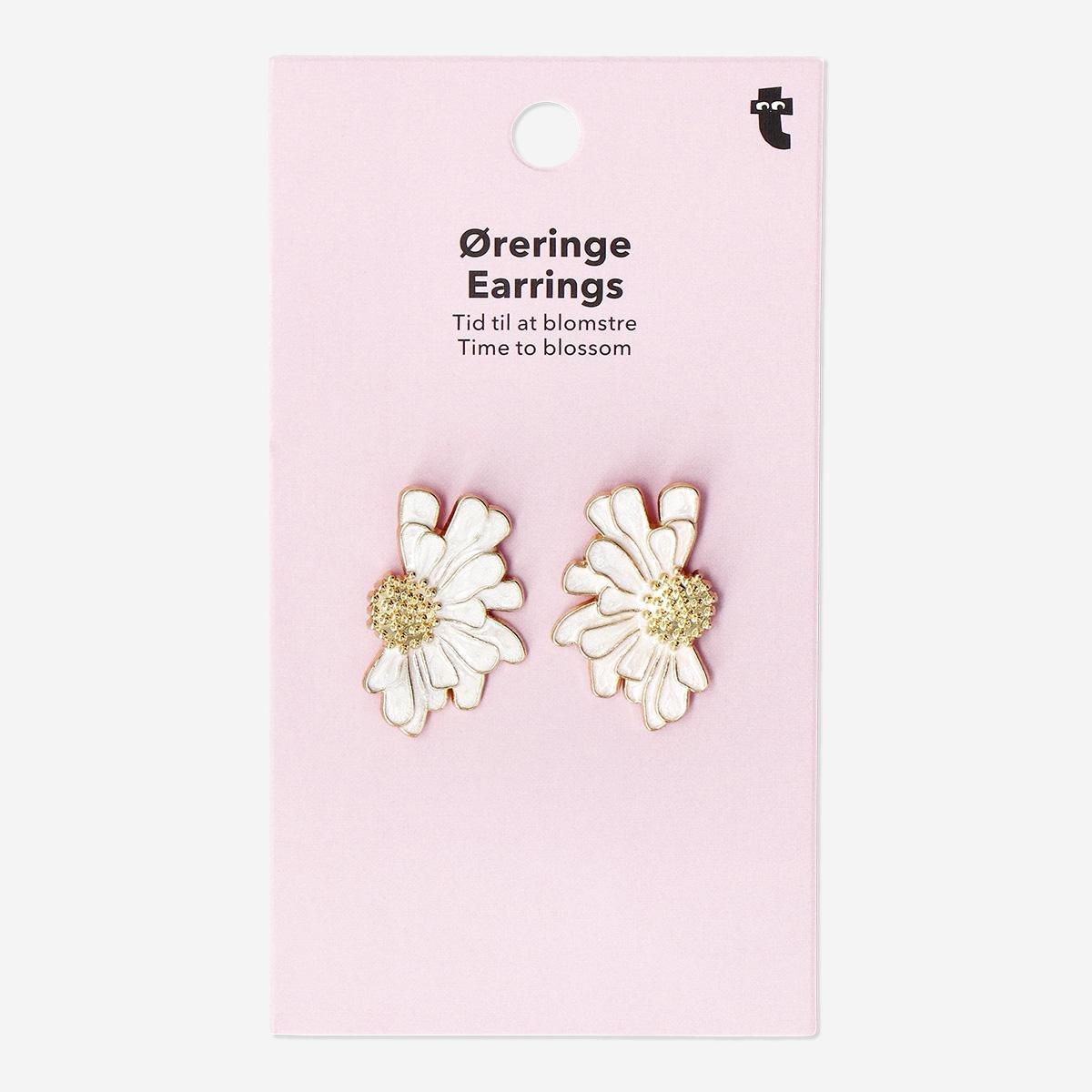 Gold Stud Earrings - 2 Pcs
