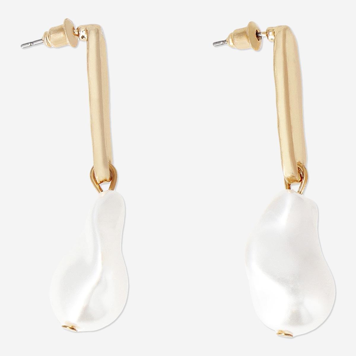 Gold Pearl Earrings - 2 Pcs