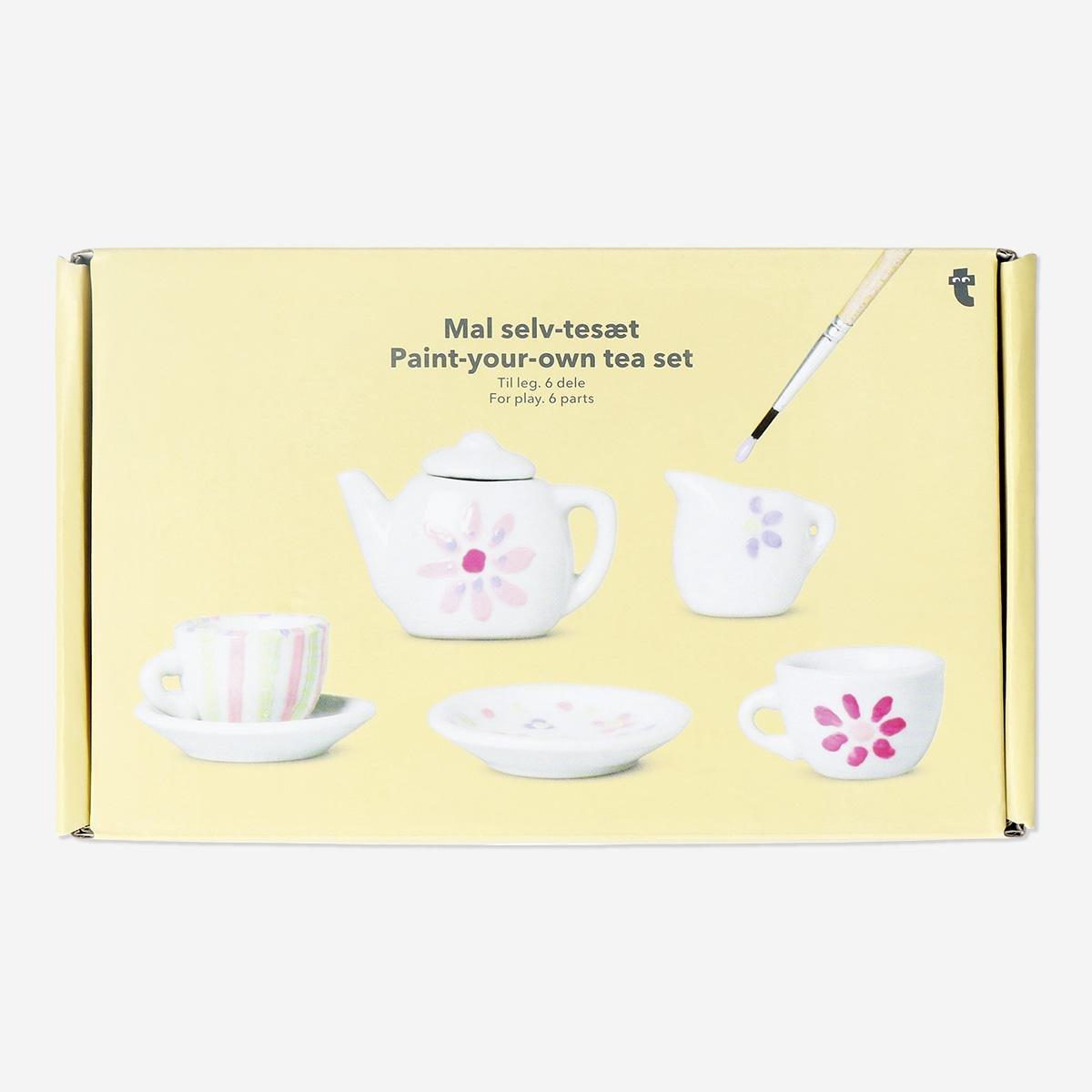 White Diy Play Tea Set