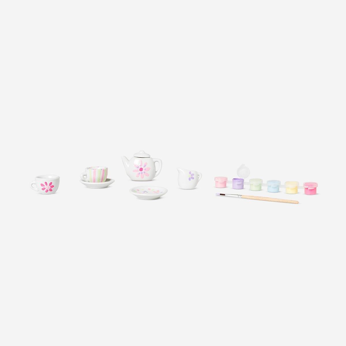 White Diy Play Tea Set