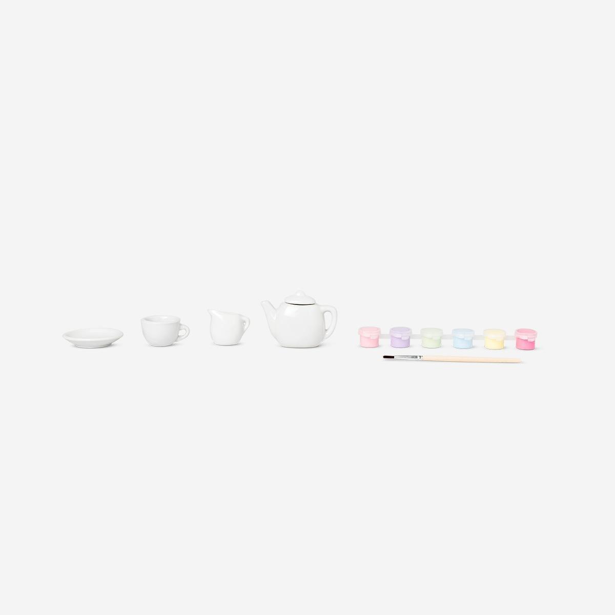 White Diy Play Tea Set