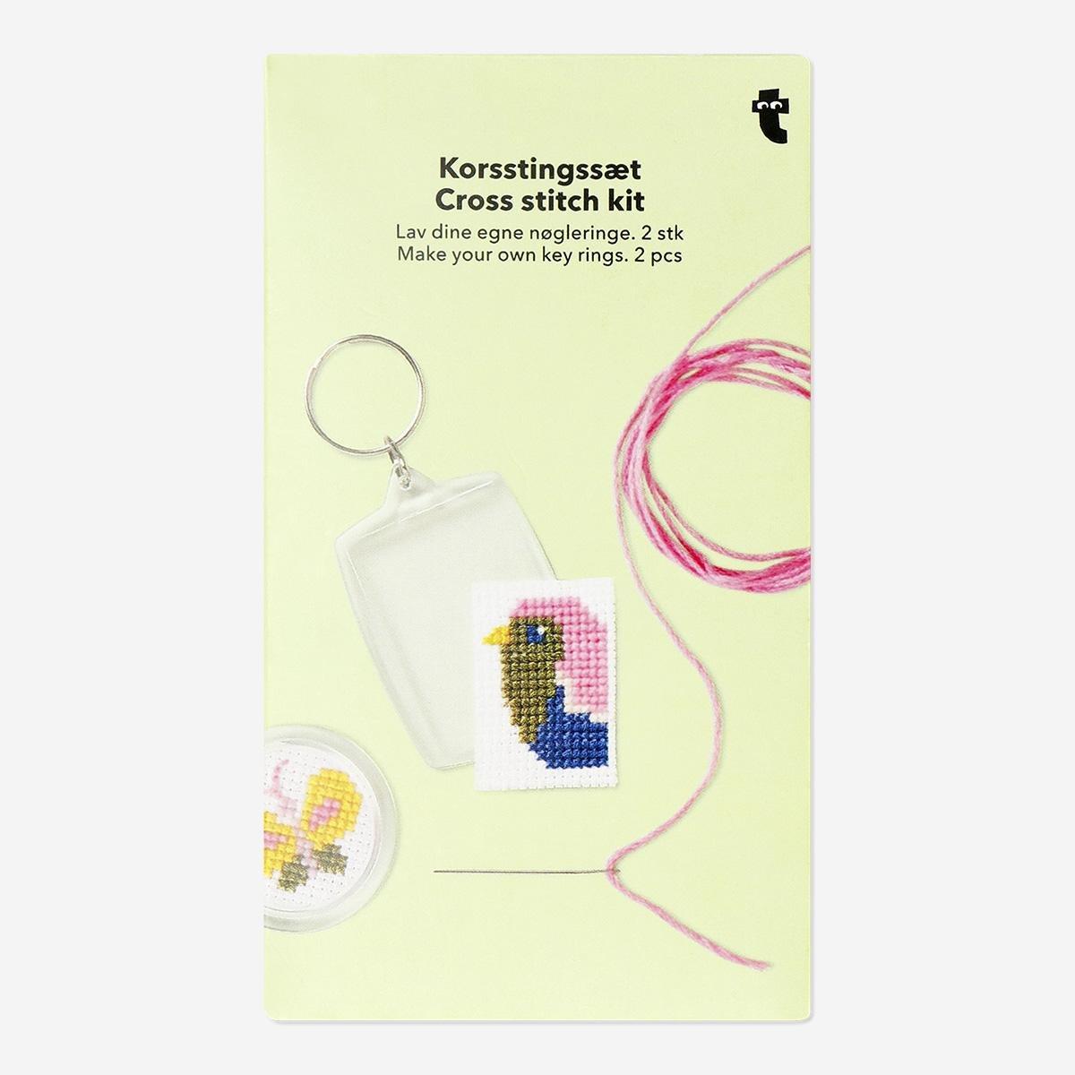 Multicolour Cross Stitch Key Ring Kit