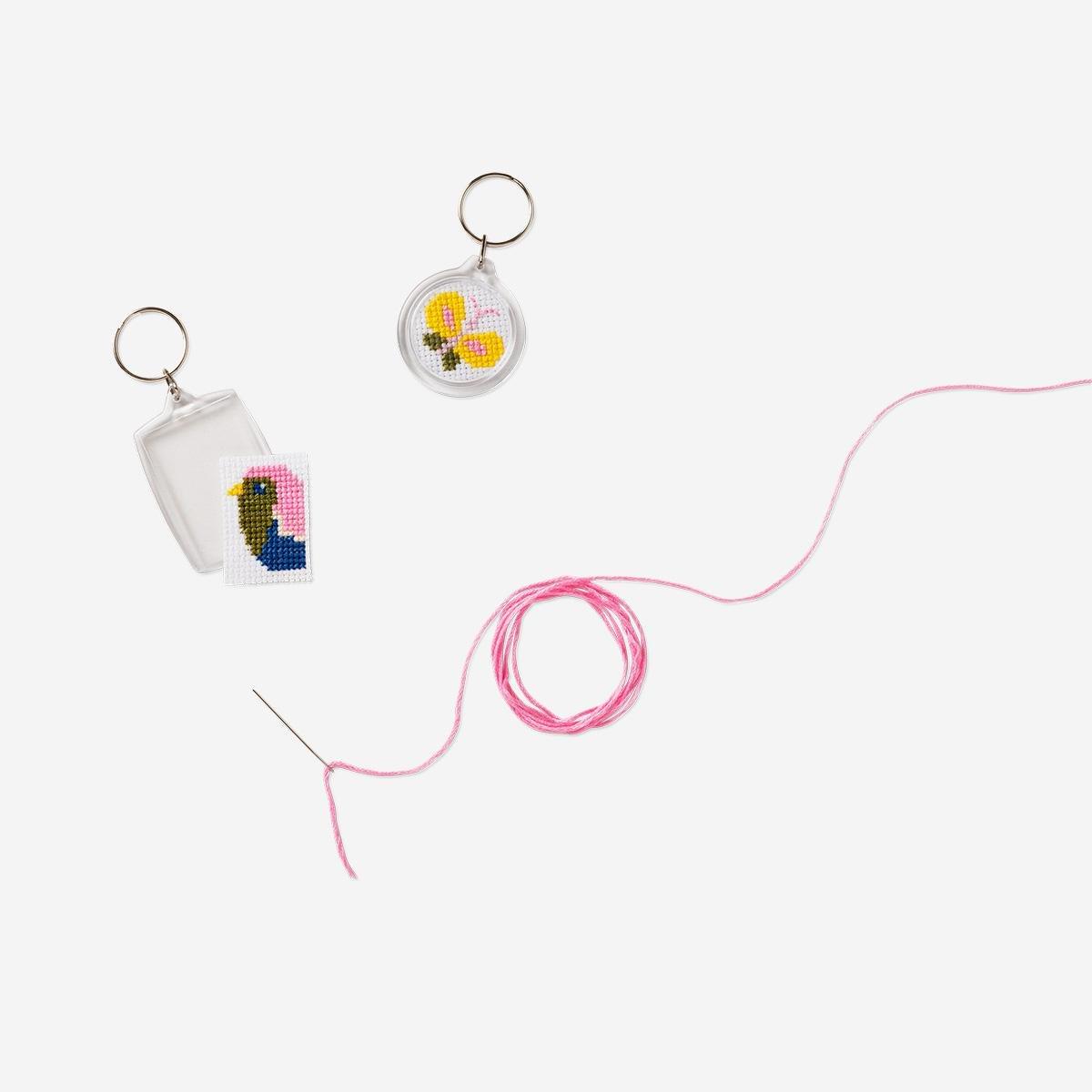 Multicolour Cross Stitch Key Ring Kit
