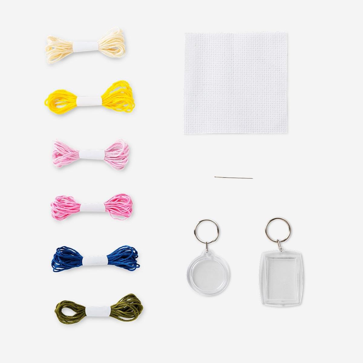 Multicolour Cross Stitch Key Ring Kit