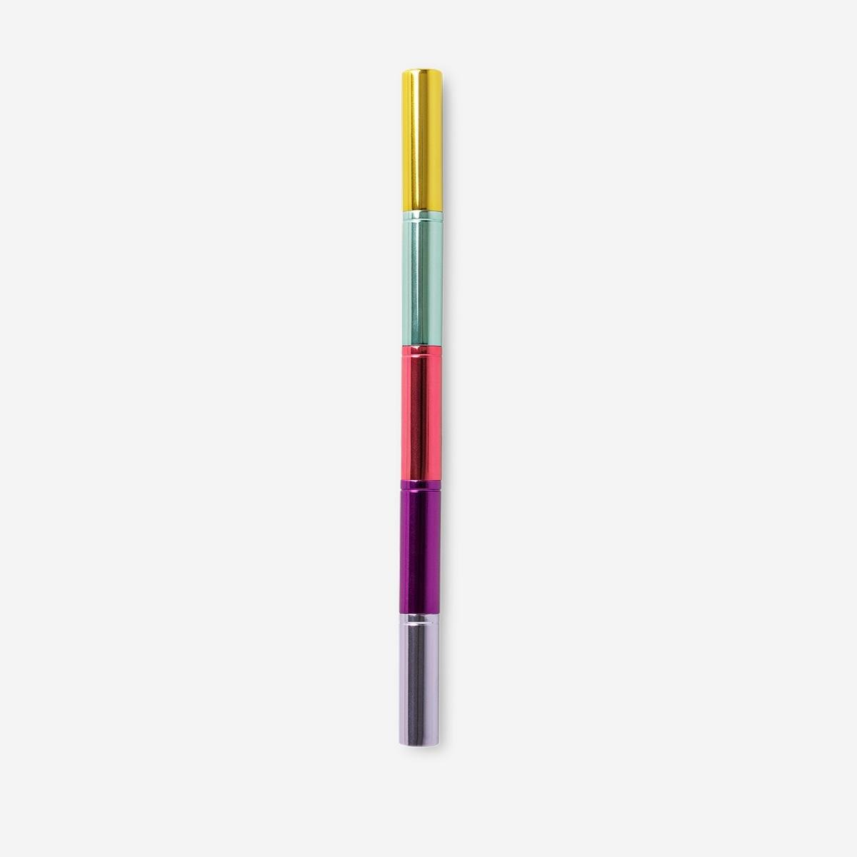 Multicolour 4-In-1 Makeup Brushes
