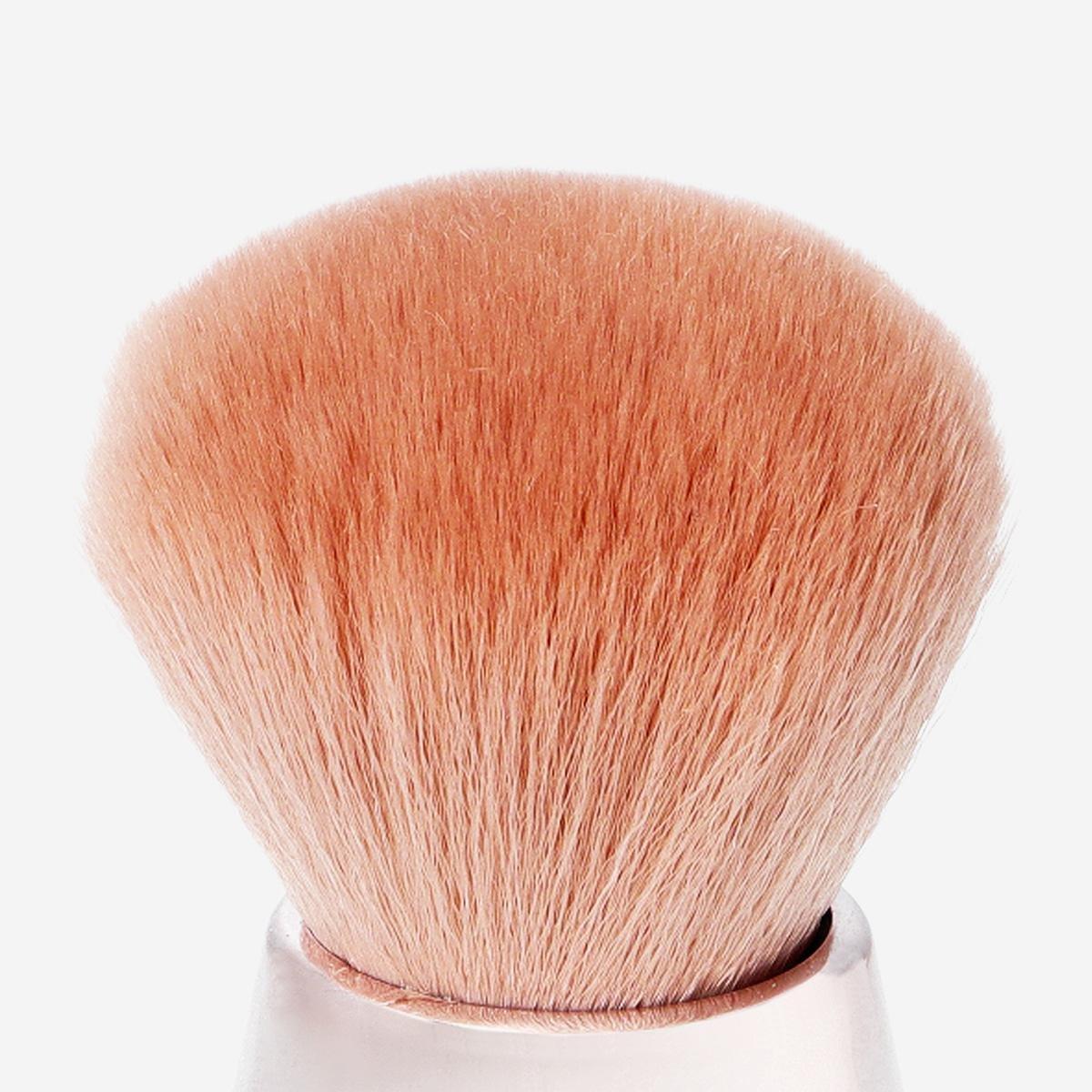 Pink Wine Glass Shaped Powder Brush