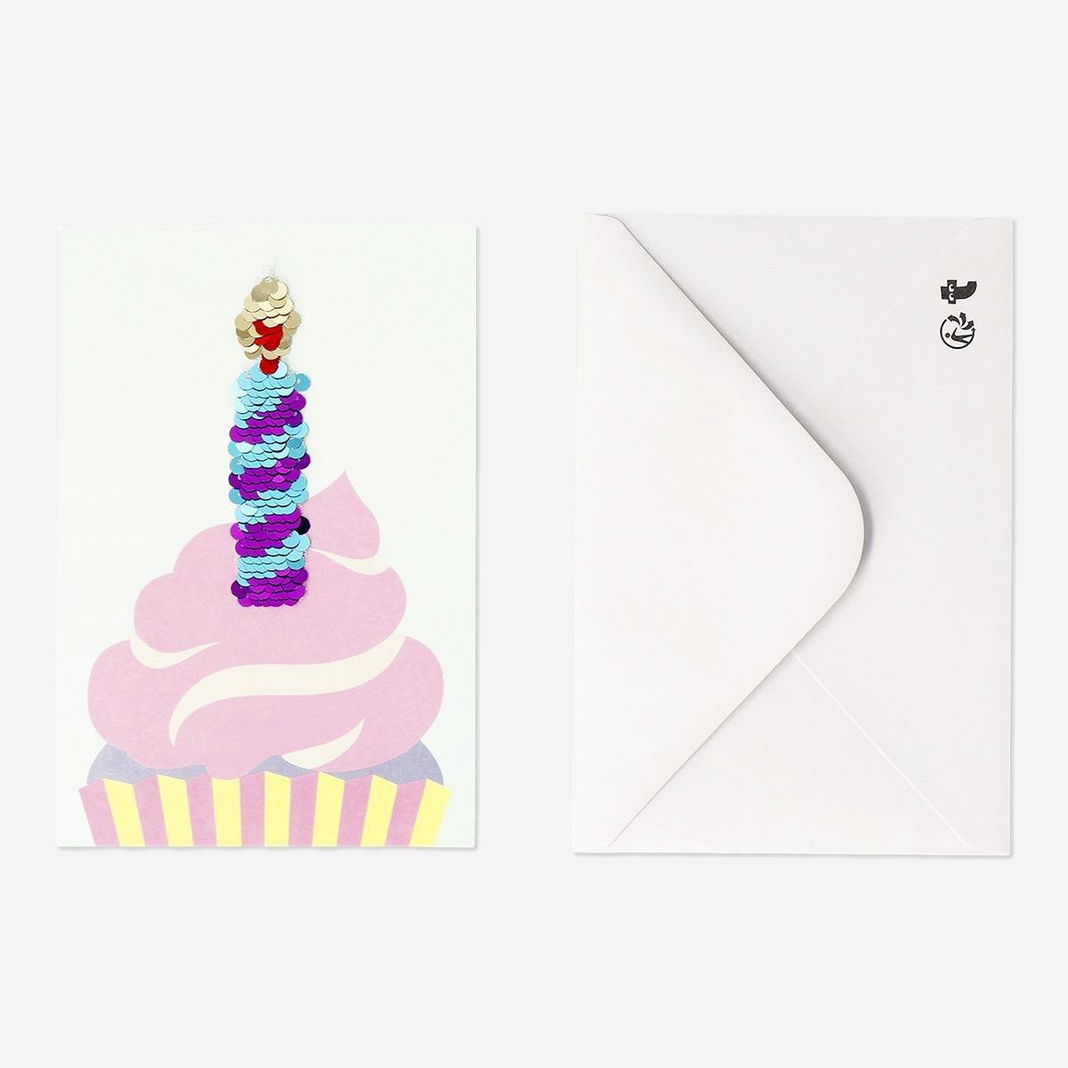 Multicolour Card With Cupcake And Envelope