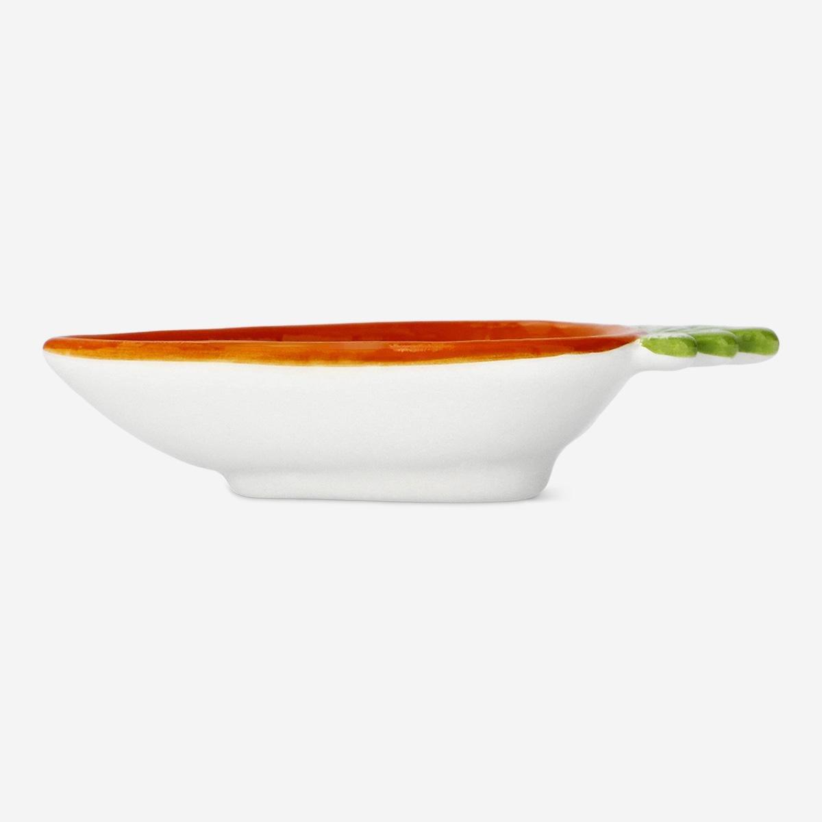 Orange Carrot Shaped Serving Dish - Small