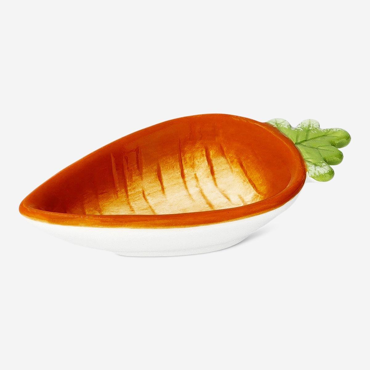 Orange Carrot Shaped Serving Dish - Small