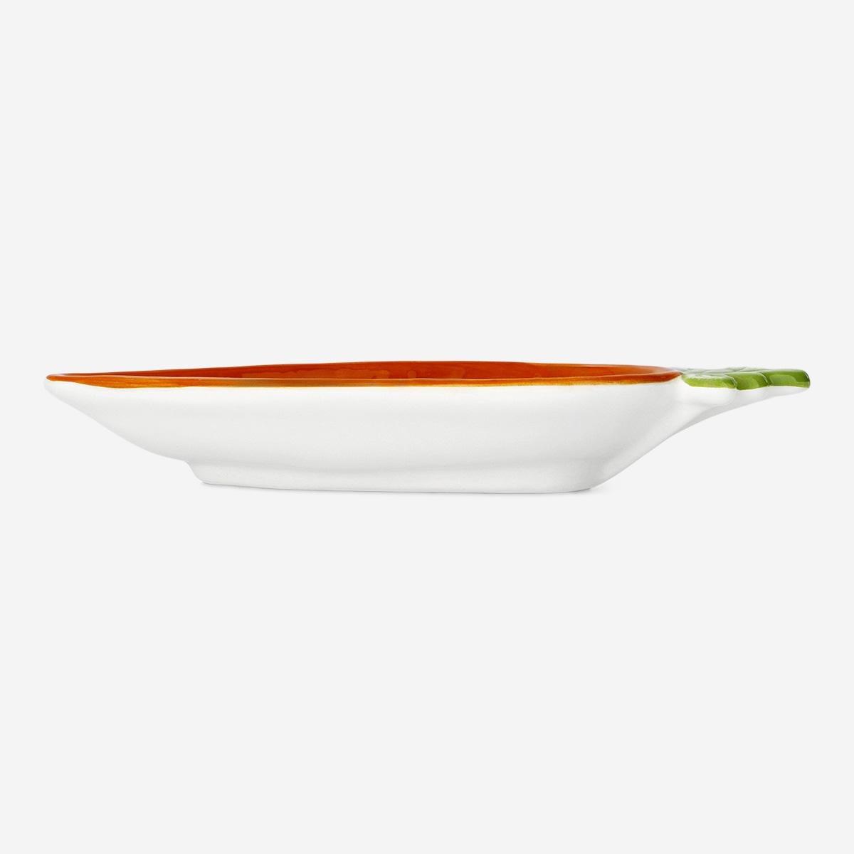 Orange Carrot Shaped Serving Dish - Medium
