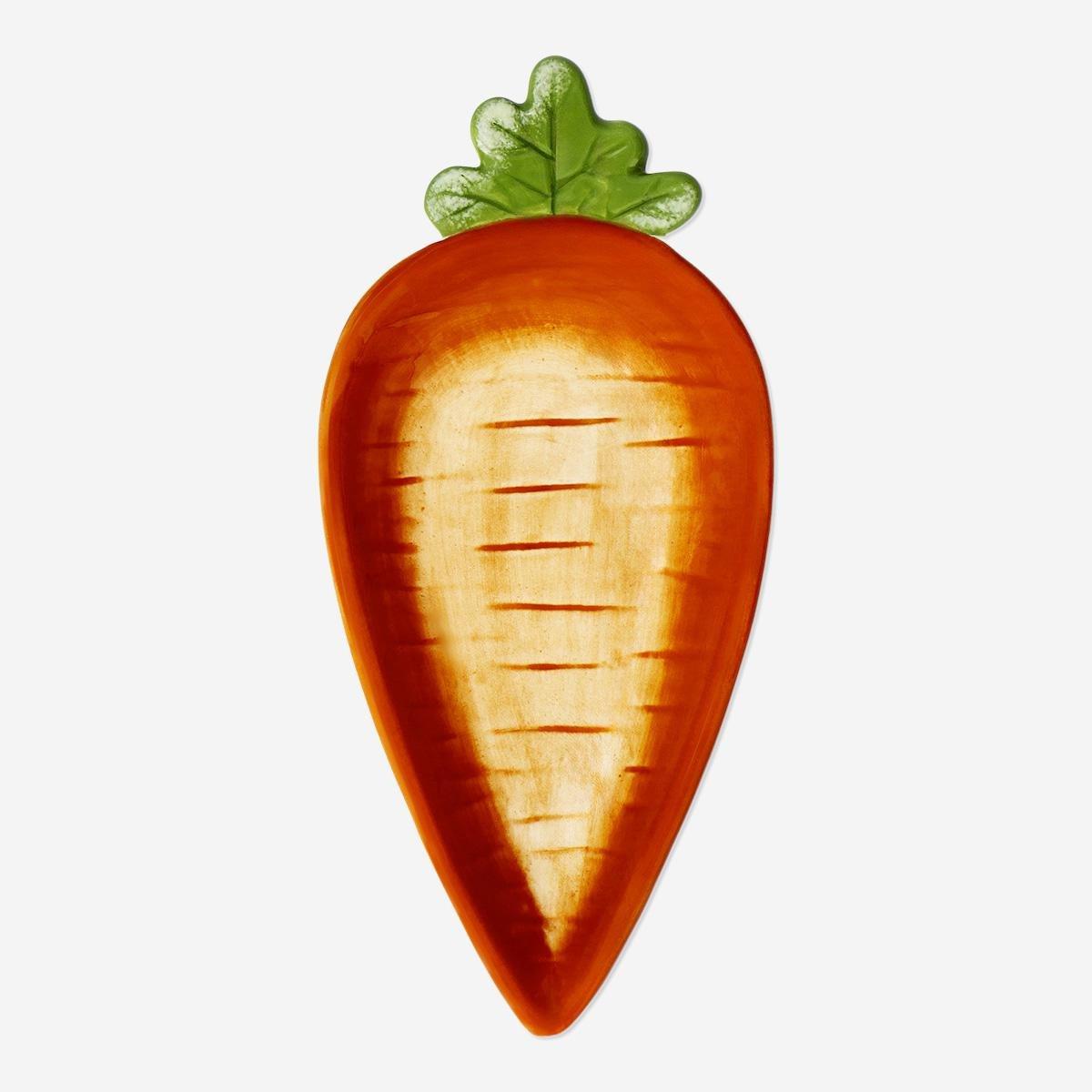 Orange Carrot Shaped Serving Dish - Medium