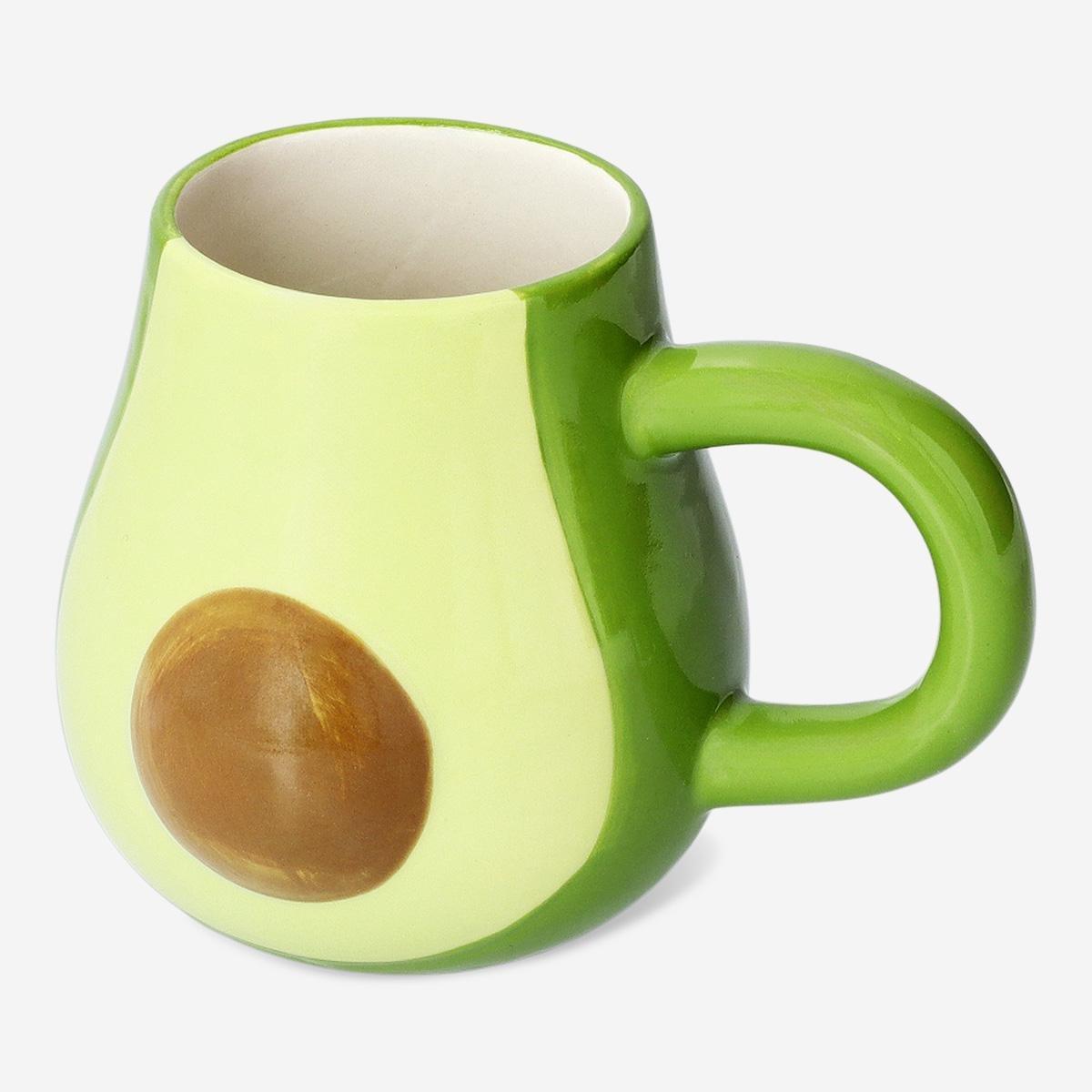 Multicolour Avocado Shaped Mug - 350 Ml