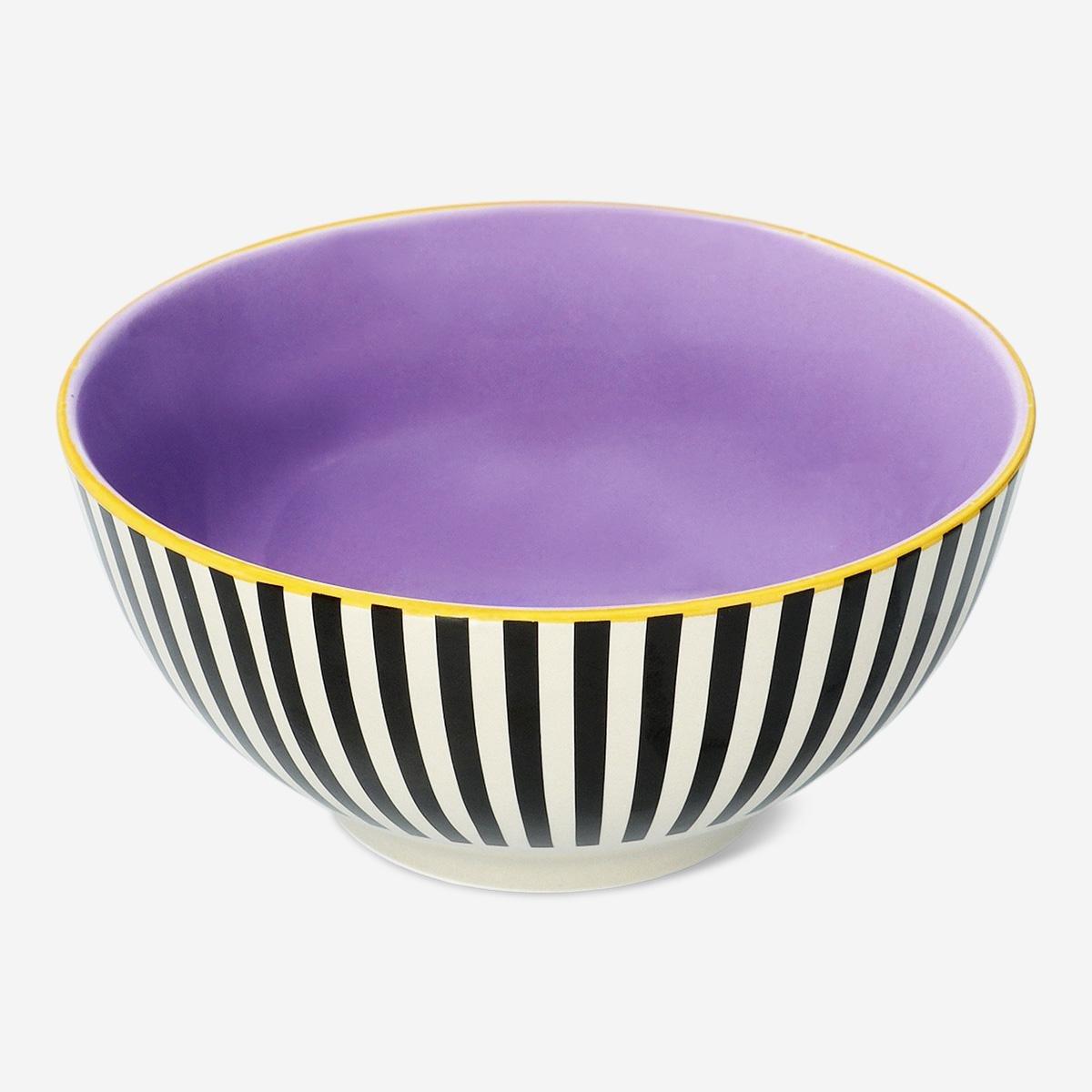 Multicolour Bowl With Stripes