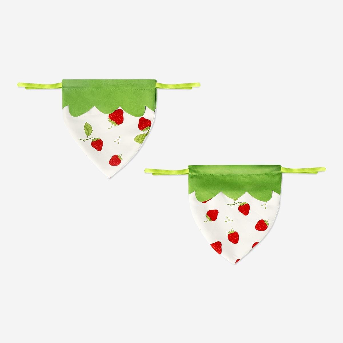 Multicolour Strawberry Shaped Gift Bags - 2 Pcs