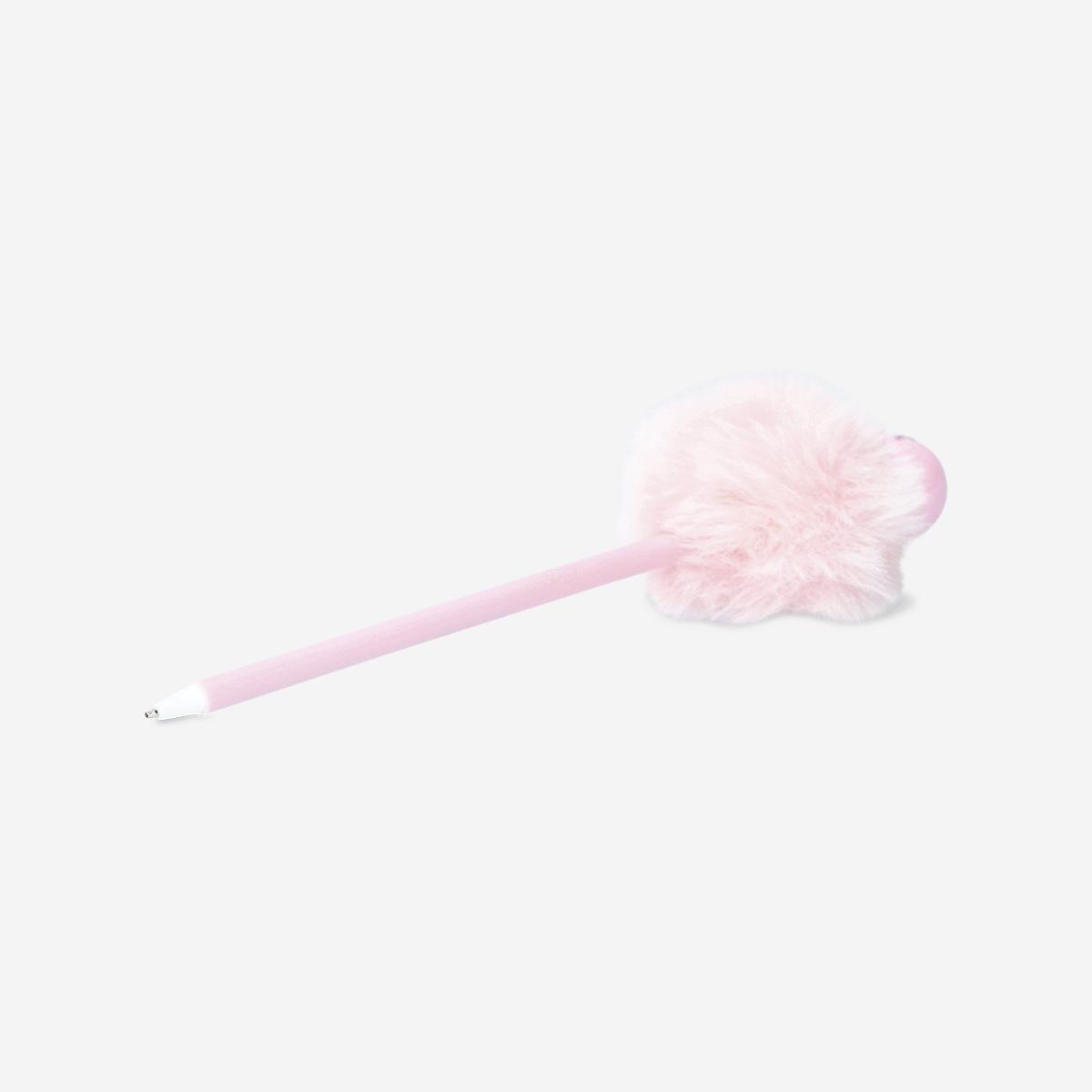 Pink Ballpoint Pen - Fluffy Topper