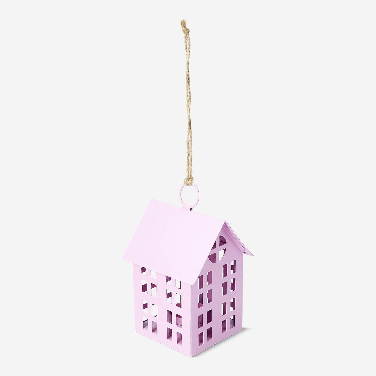 Pink Lantern For Led Tealights - Small