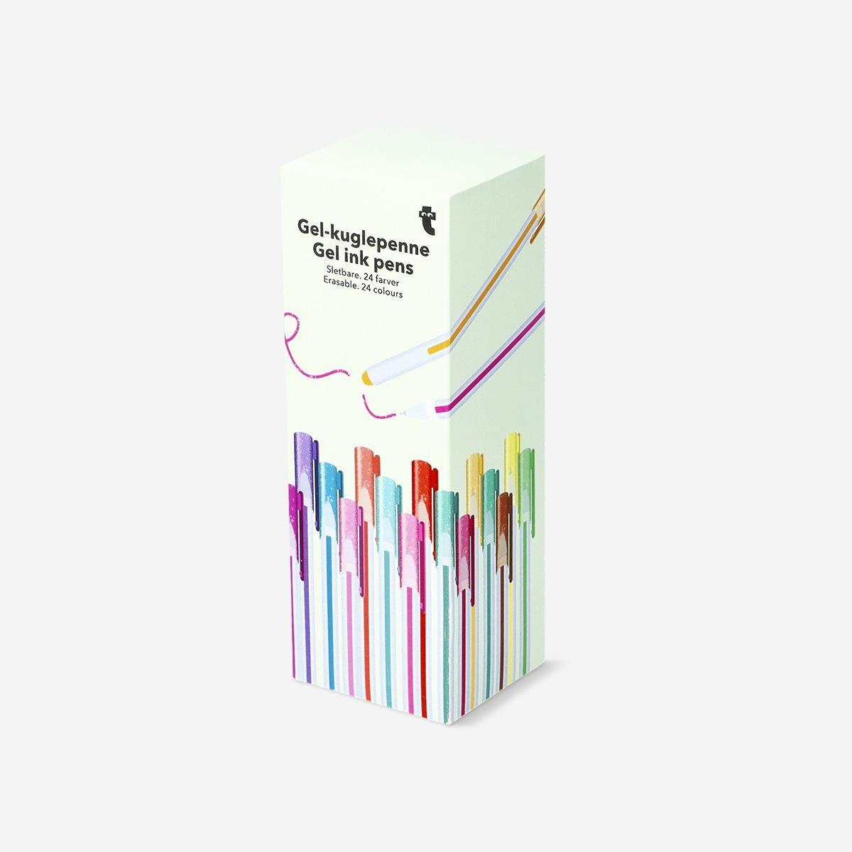 Multicolour Erasable Gen Ink Pens - 24 Pcs