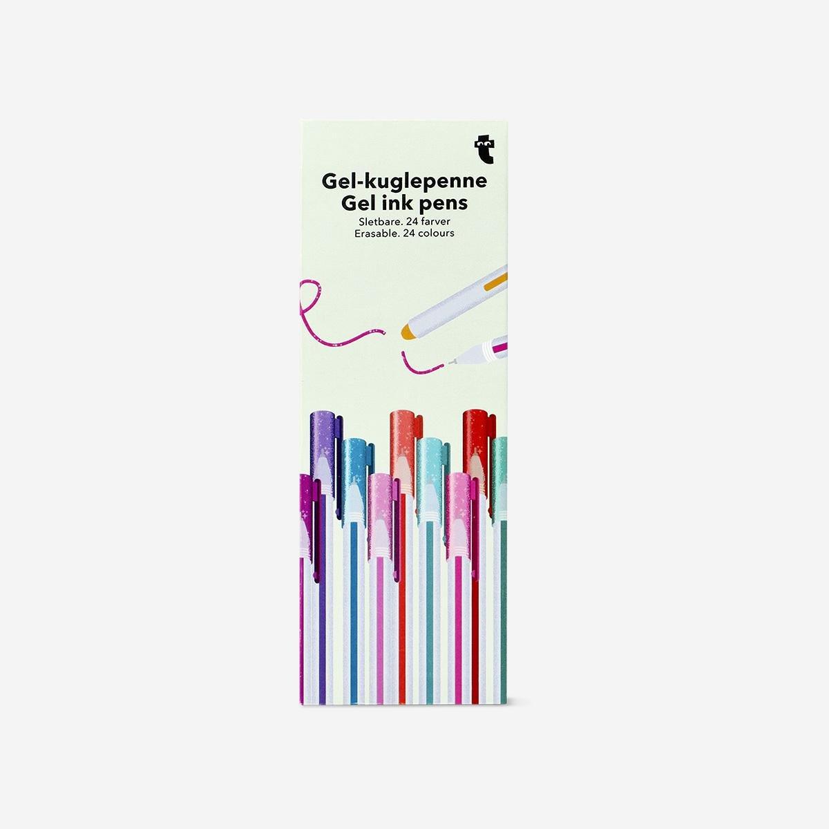 Multicolour Erasable Gen Ink Pens - 24 Pcs