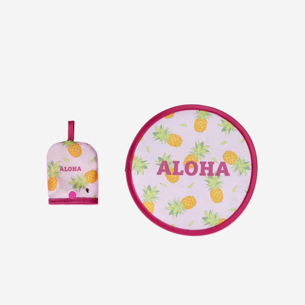 Multicolour Pineapple Print Foldable Fan