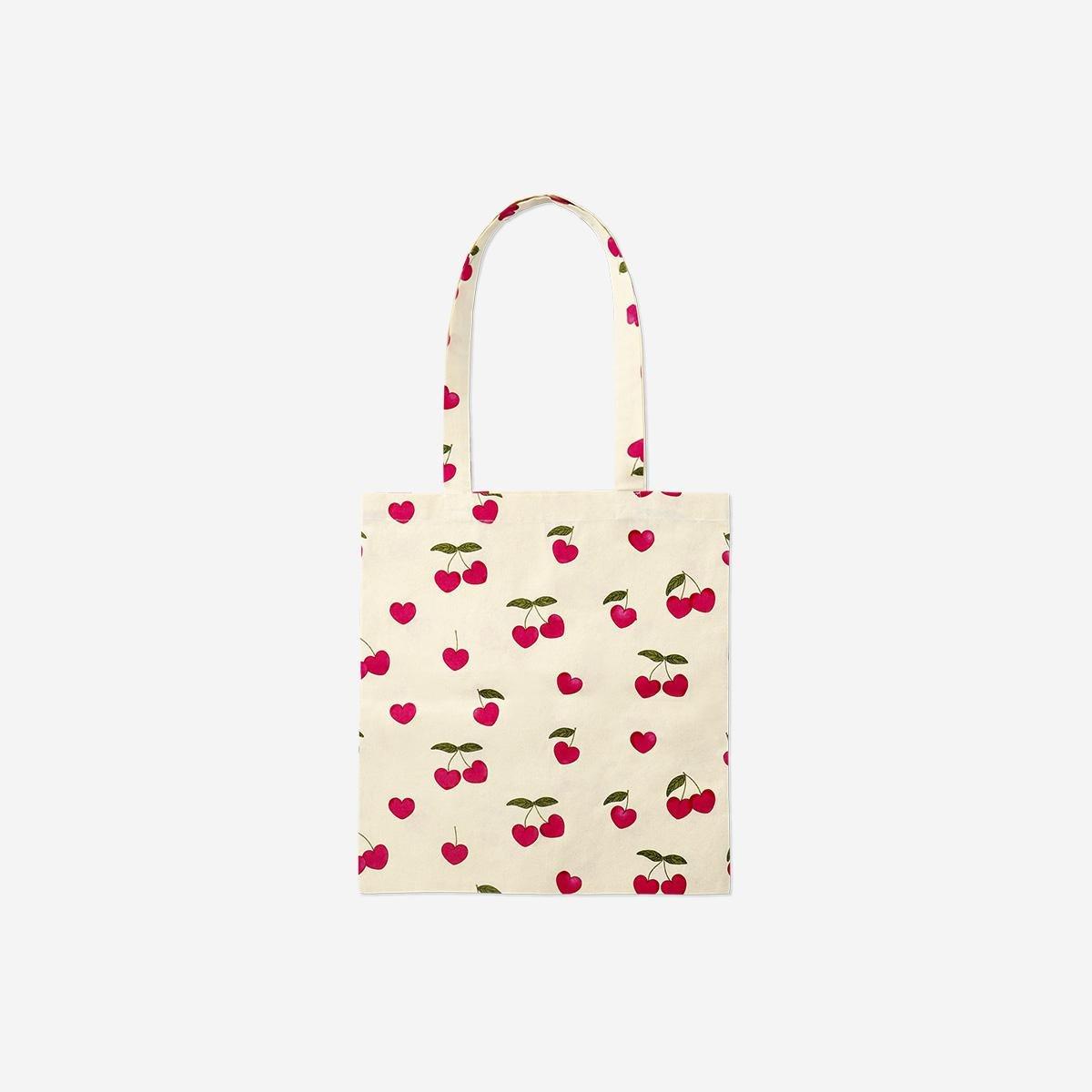 Multicolour Tote Bag With Cherry Print
