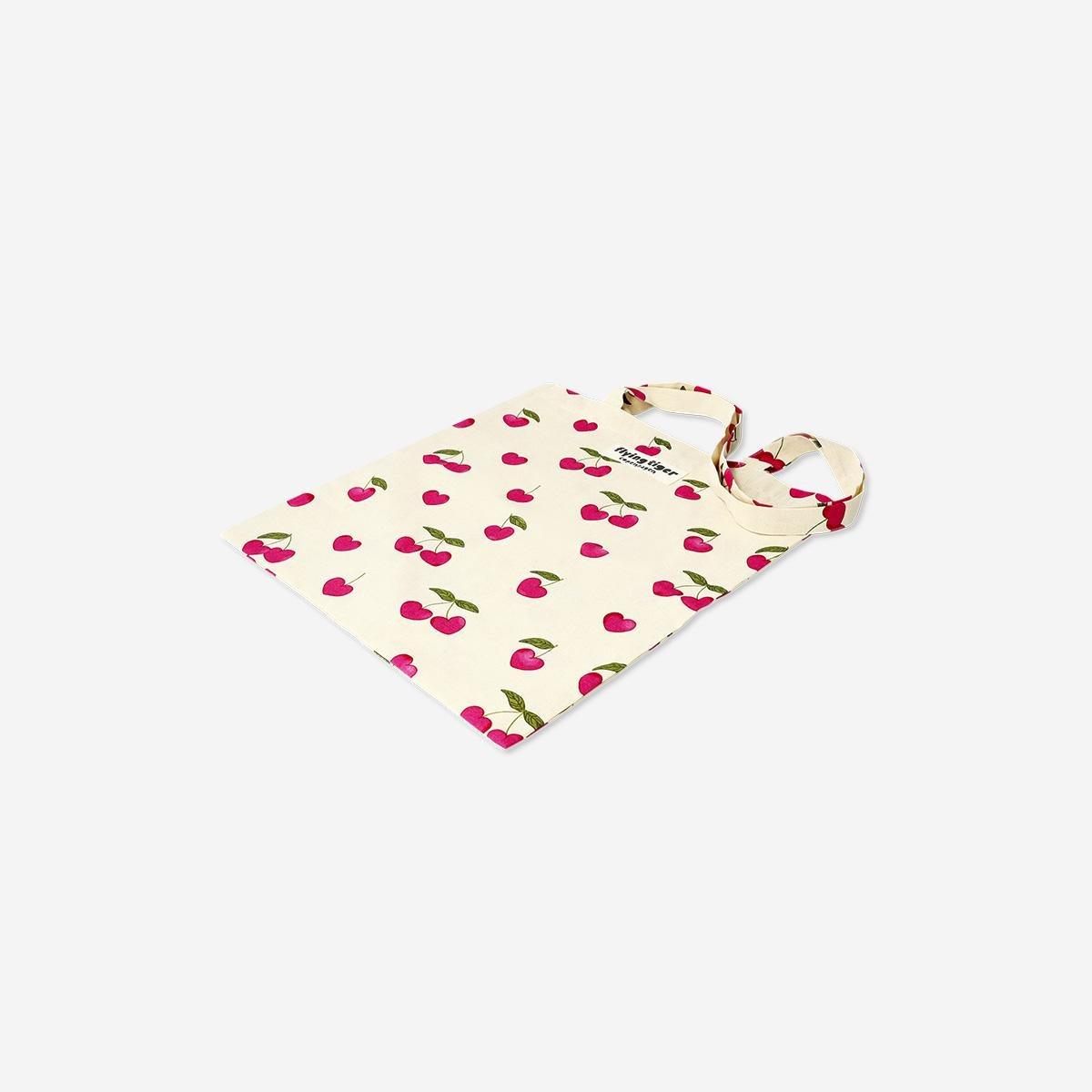 Multicolour Tote Bag With Cherry Print