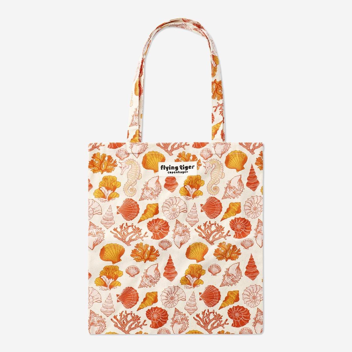 Pink Seashell Tote Bag