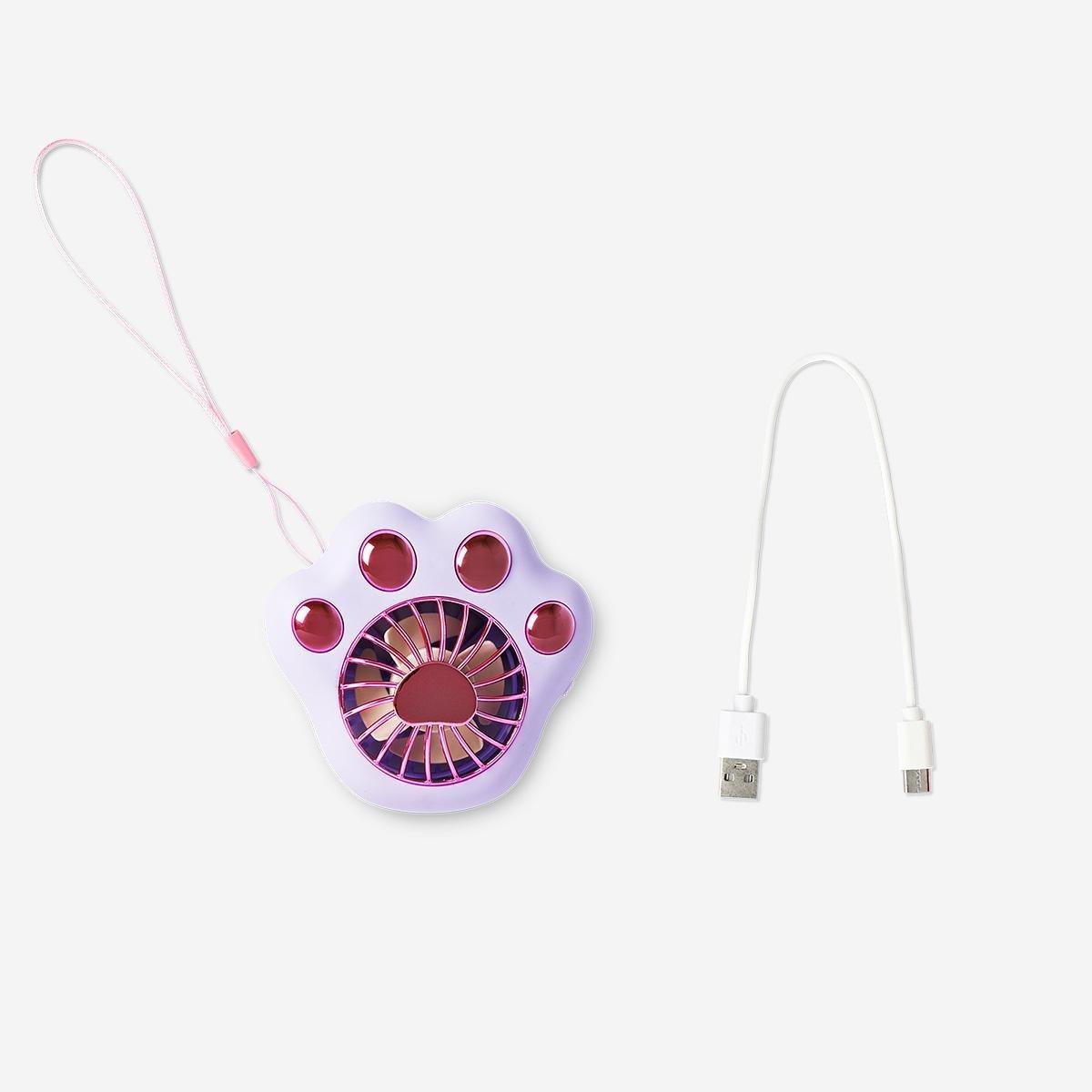 Multicolour Paw Handheld Fan