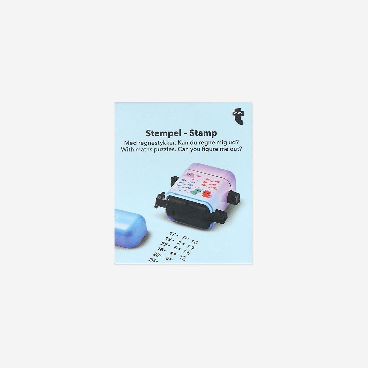 Multicolour Math Puzzles Stamp
