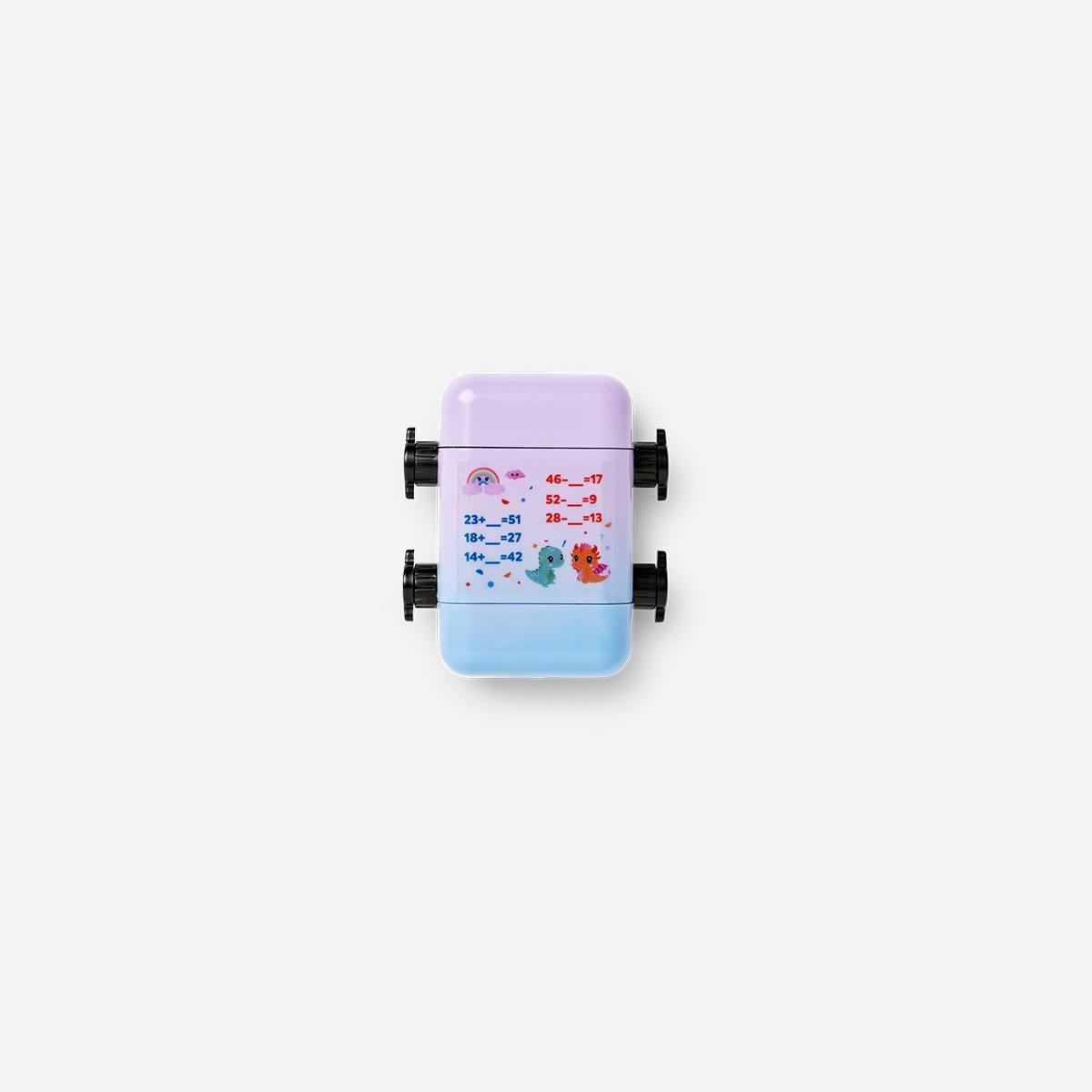 Multicolour Math Puzzles Stamp