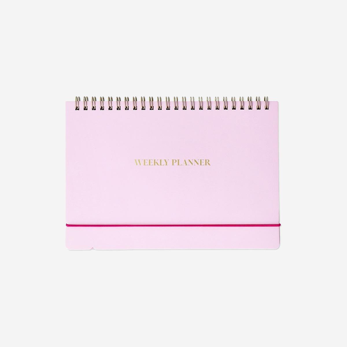 Pink Cherry Weekly Planner For Desk