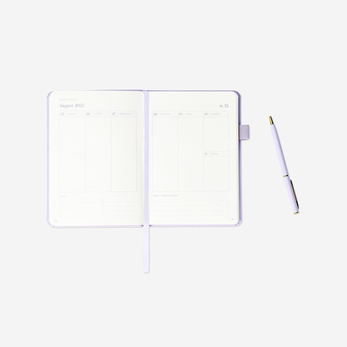Purple Diary With Magnetic Cover And Pen
