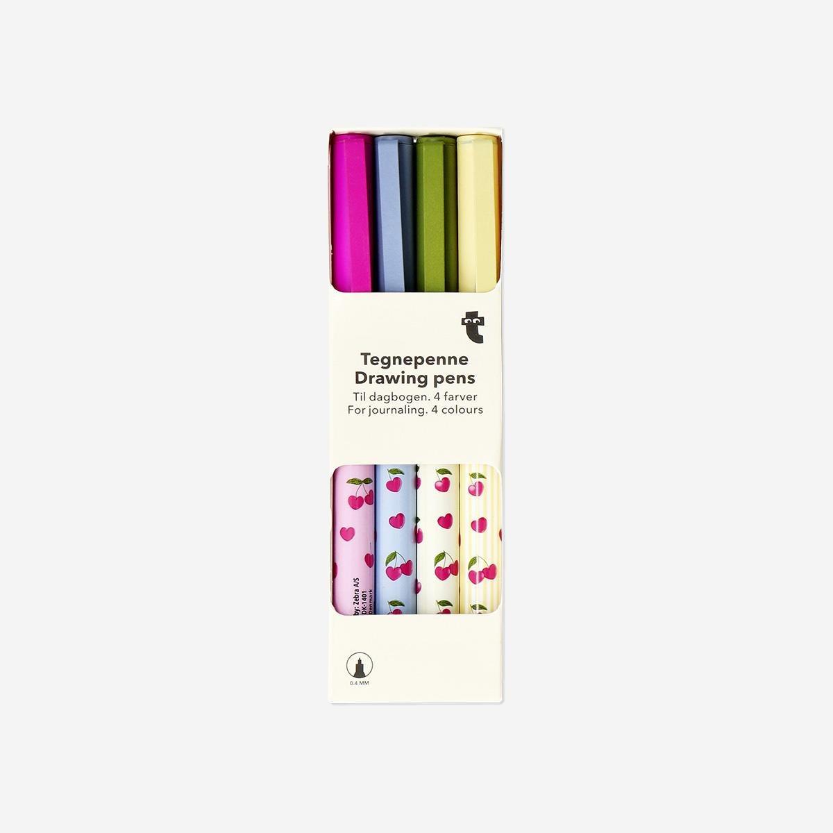 Multicolour Drawing Pens For Journaling - 4 Pcs