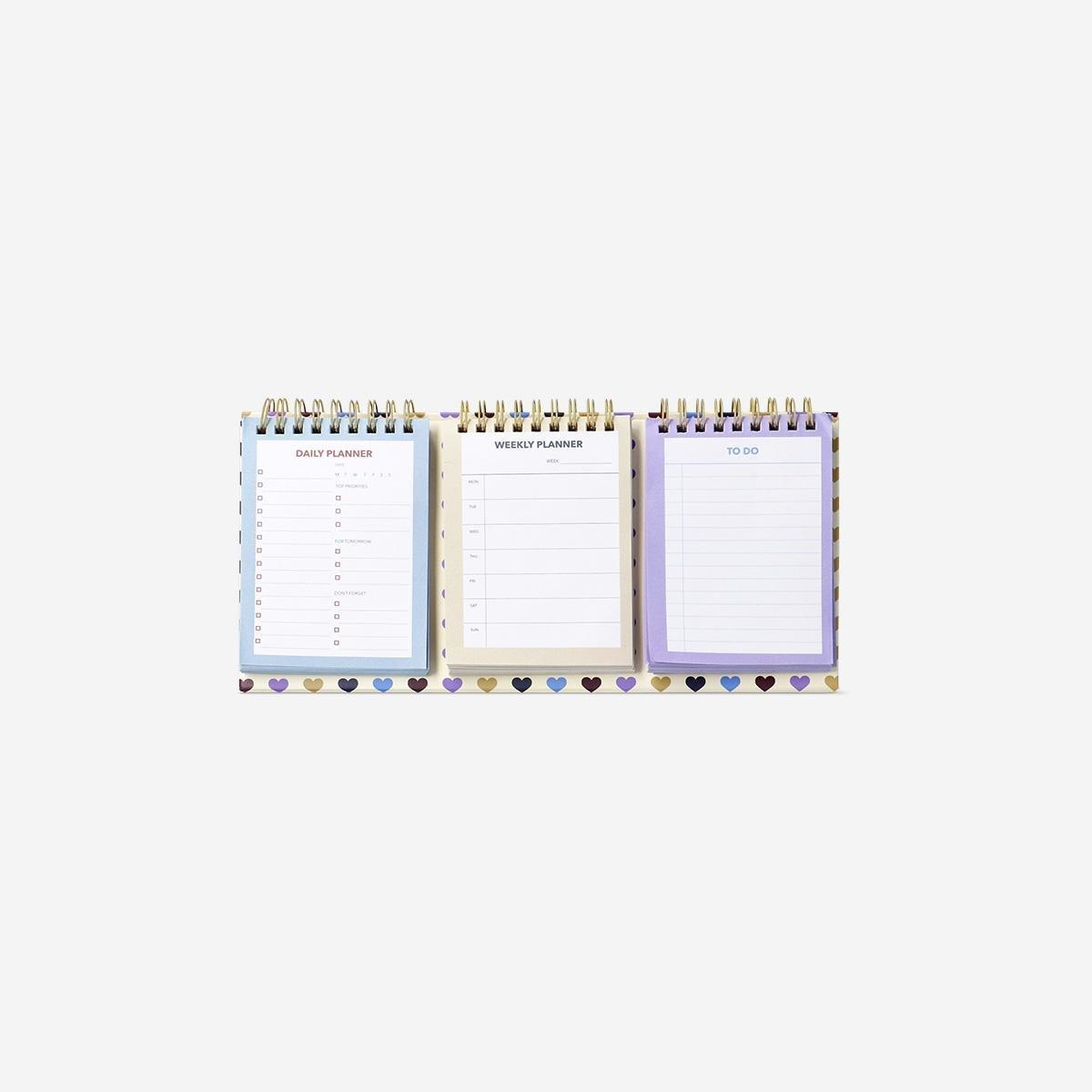 Multicolour 3 In 1 Planner Pads
