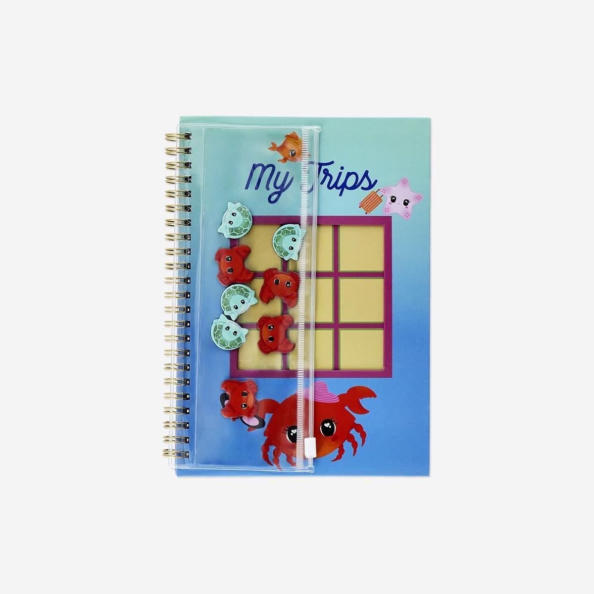 Multicolour Tic-Tac-Toe Cover Travel Journal - For Kids
