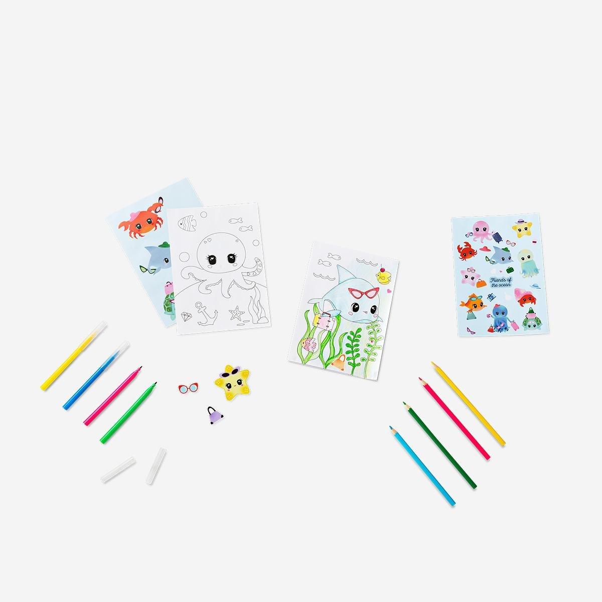 Multicolour Suitcase Shaped Stationery Kit